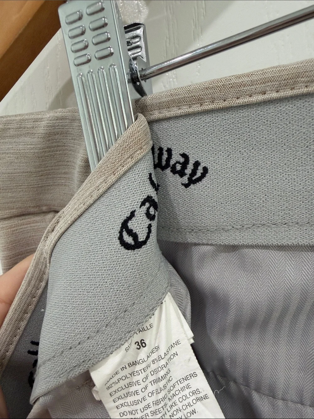 CALLAWAY  Men's Light Taupe golf Flat-Front Shorts performance wear 36”